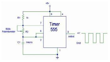 脉冲产生电路使用定时器555