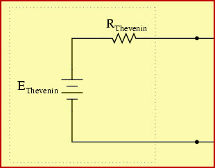 具有Vth和Rth的等效电路（无负载电阻）