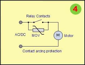 接触电弧保护用压敏电阻电路