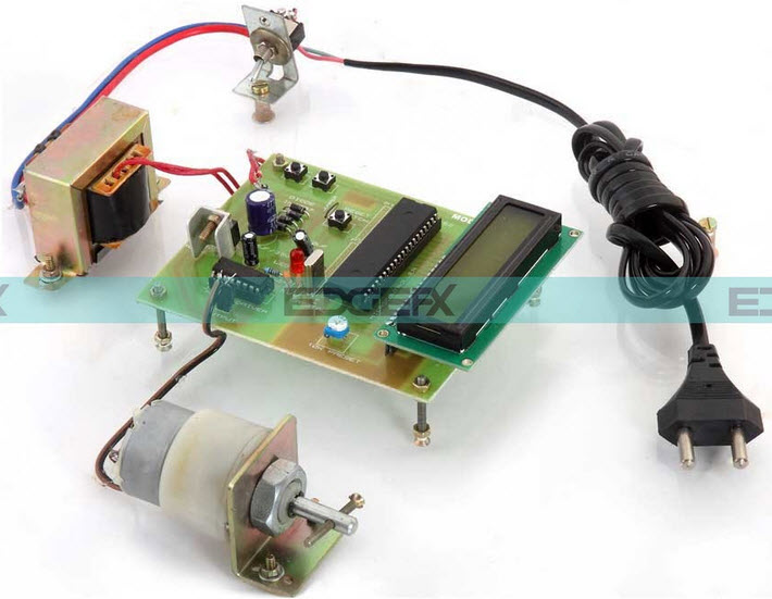 使用微控制器8051 Project电路通过EdgeFxkits.com速度控制DC电动机