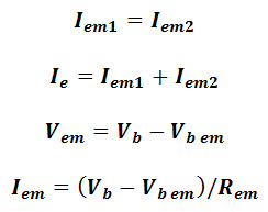 差动放大器发射极电流方程