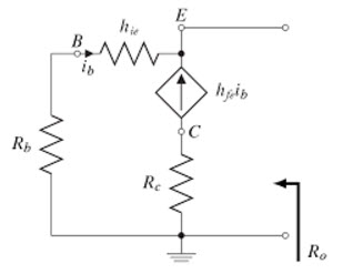 共集电极放大器输出电阻交流等效电路