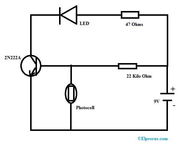 暗感应电路使用photocell