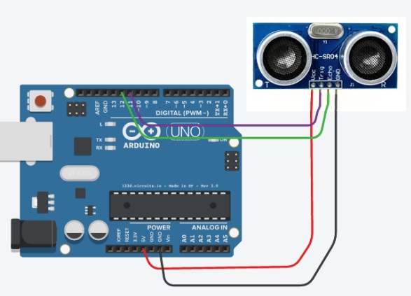 超声波传感器 - 带 -  Arduino-Landel